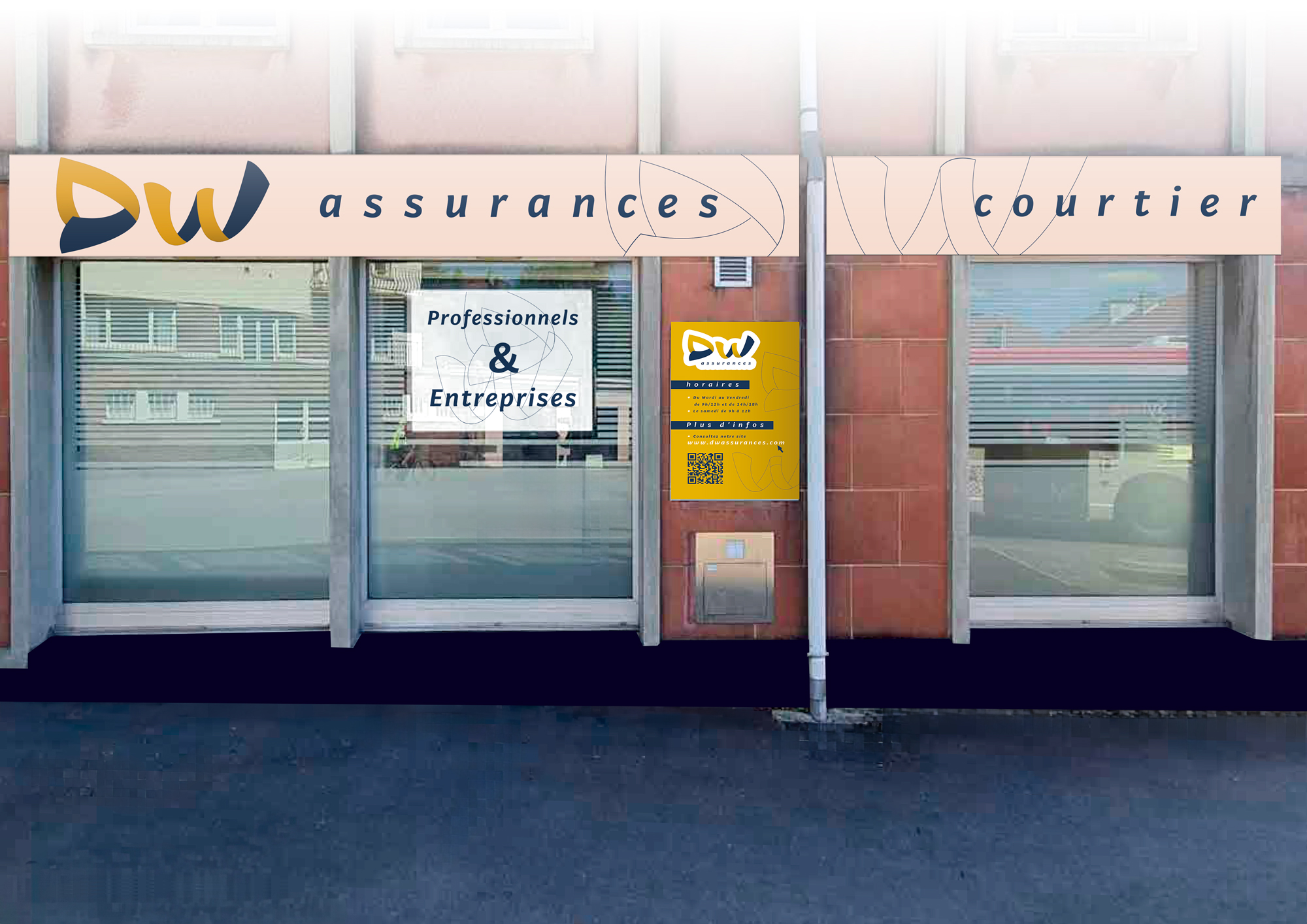 Dw-Assurance façade projet