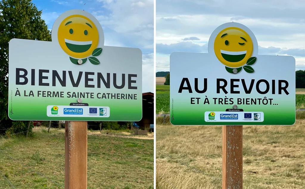 Signalétique panneaux Ferme Sainte Catherine
