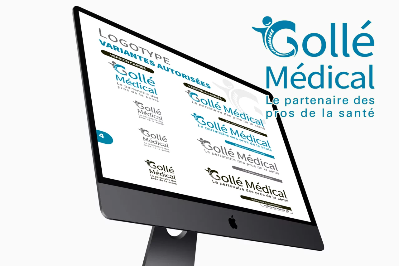 Gollé médicale identité logo