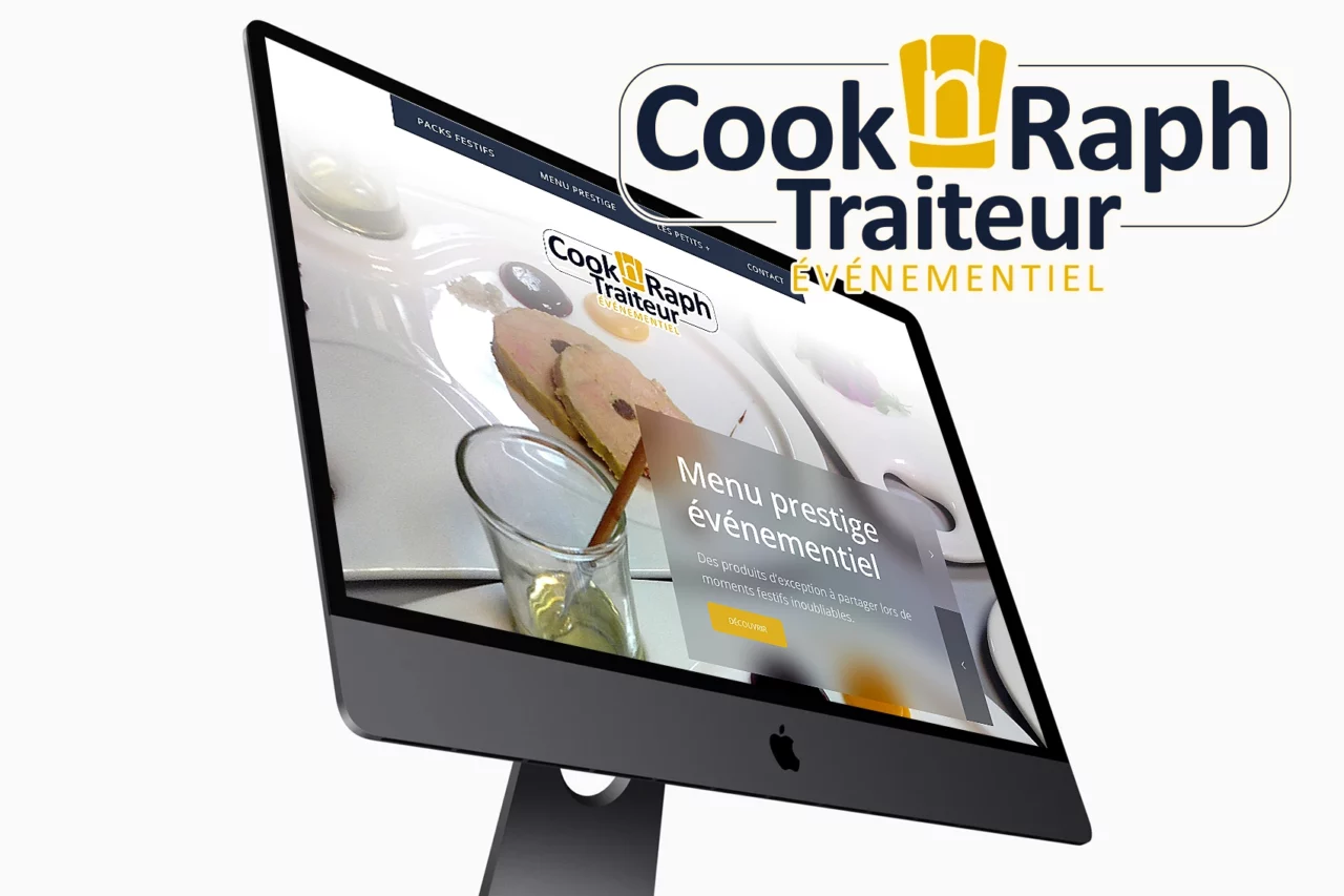 CooknRaphTraiteur Design site frontpage